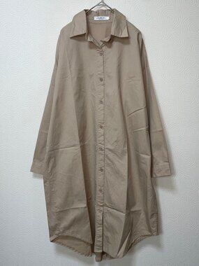 Notewo Shirt Dress Casual Beige